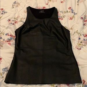 Express Faux Leather Black Tank